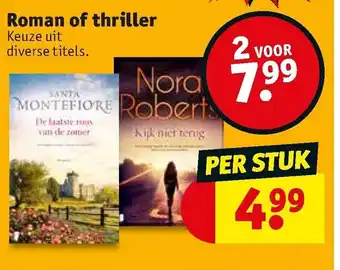 Kruidvat Roman of Thriller 2 voor aanbieding