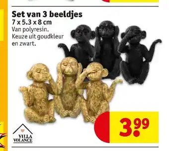 Kruidvat Set Van 3 Beeldjes 7 x 5. 3 x 8 cm aanbieding