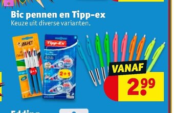 Kruidvat Bic Pennen En Tipp-Ex aanbieding