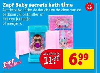 Kruidvat Zapf Baby Secrets Bath Time aanbieding