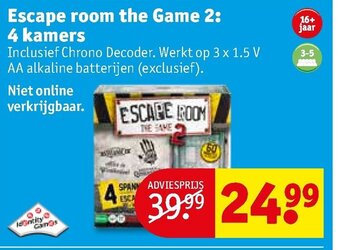 Kruidvat Escape Room The Game 2: 4 Kamers aanbieding