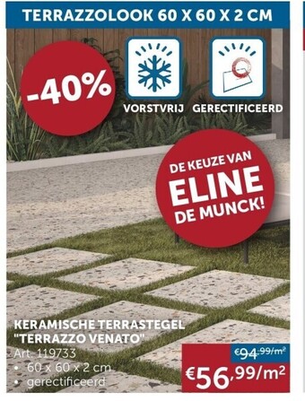 Zelfbouwmarkt Keramische terrastegel terrazzo venato aanbieding