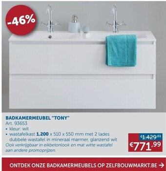 Zelfbouwmarkt Badkamermeubel tony aanbieding