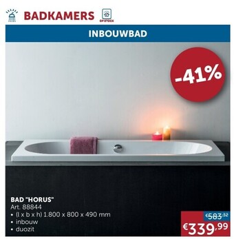 Zelfbouwmarkt Bad horus aanbieding
