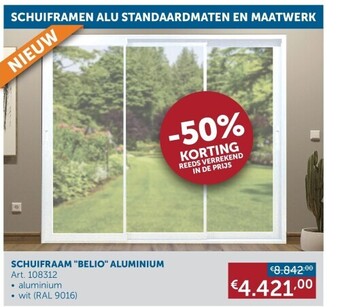 Zelfbouwmarkt Schuifraam belio aluminium aanbieding
