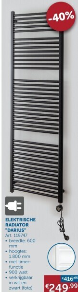 Zelfbouwmarkt Elektrische radiator darius aanbieding