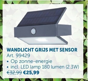 Zelfbouwmarkt Wandlicht grijs met sensor aanbieding