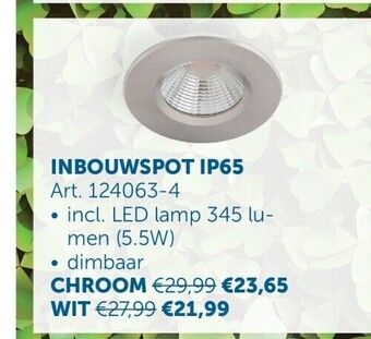 Zelfbouwmarkt Inbouwspot ip65 aanbieding