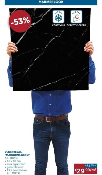 Zelfbouwmarkt Vloertegel marquina nero aanbieding