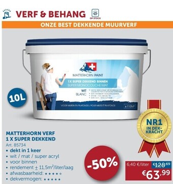 Matterhorn verf 1 x super dekkend