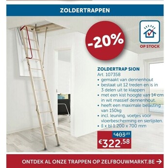 Zelfbouwmarkt Zoldertrap sion aanbieding