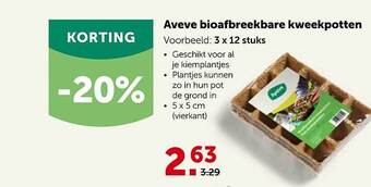 AVEVE Aveve bioafbreekbare kweekpotten aanbieding