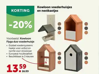 AVEVE Kowloon voederhuisjes en nestkastjes aanbieding