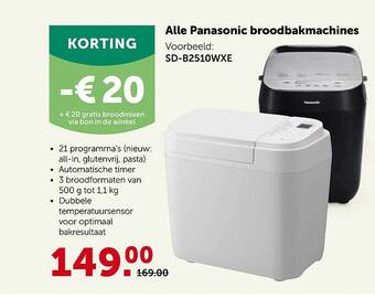 Panasonic broodbakmachines