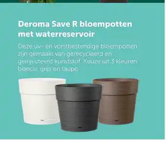 AVEVE Deroma save r bloempotten met waterreservoir aanbieding