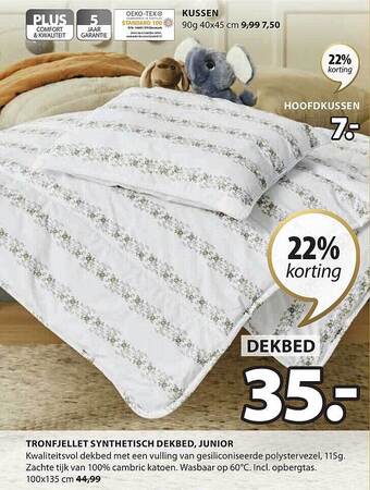 Jysk Tronfjellet synthetisch dekbed, junior aanbieding