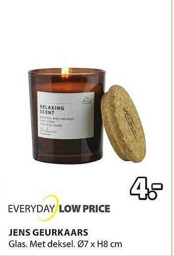 Jysk Jens geurkaars aanbieding