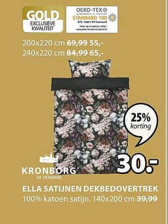 Jysk Ella satijnen dekbedovertrek aanbieding