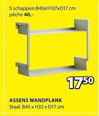 Jysk Assens wandplank aanbieding