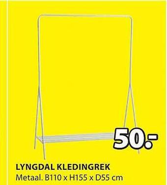 Jysk Lyngdal kledingrek aanbieding
