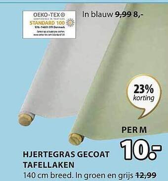 Jysk Hjertegras gecoat tafellaken aanbieding