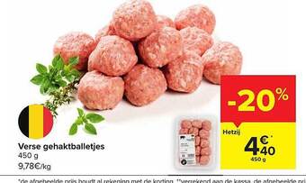 Carrefour Verse gehaktballetjes aanbieding