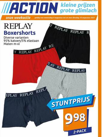 Action Replay Boxershorts aanbieding