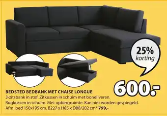 Jysk Bedbank met chaise lounge Bedsted aanbieding