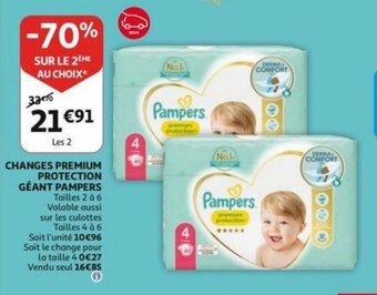 Pampers changes premium protection geant tailles 2 a 6