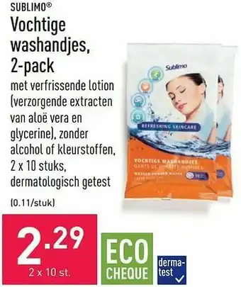 ALDI Vochtige washandjes aanbieding