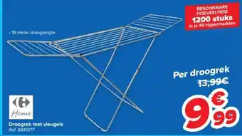 Carrefour Droogrek met vleugels 18 meter per droogrek aanbieding