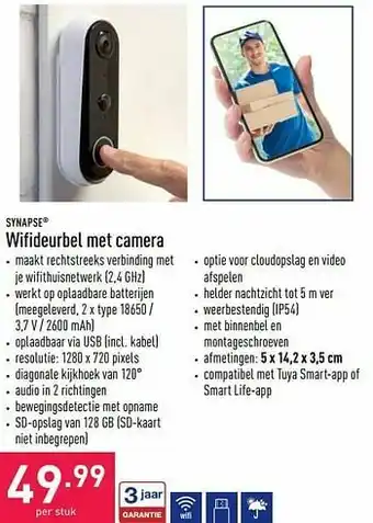 ALDI Wifideurbel met camera aanbieding