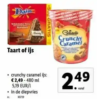 Lidl crunchy caramel ijs aanbieding