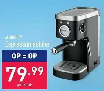 ALDI Ambiano espressomachine aanbieding