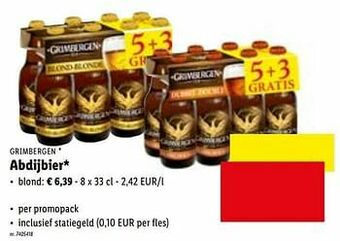 Lidl Abdijbier blond aanbieding
