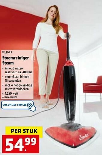 Lidl Vileda stoomreiniger steam aanbieding