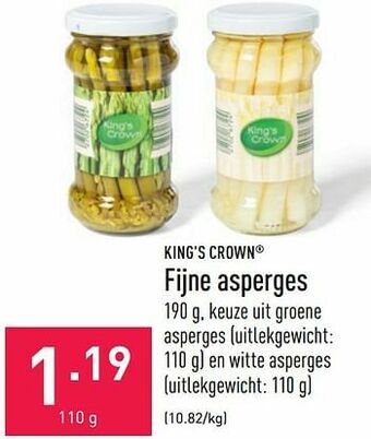 ALDI Fijne asperges aanbieding
