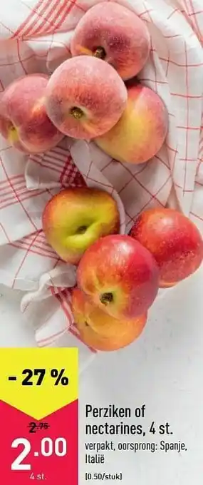 ALDI Perziken of nectarines aanbieding