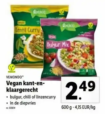 Lidl Vegan kant-enklaargerecht aanbieding