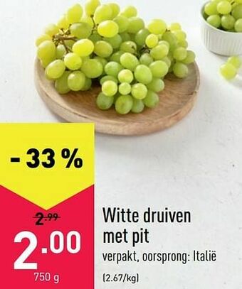 ALDI Witte druiven met pit aanbieding