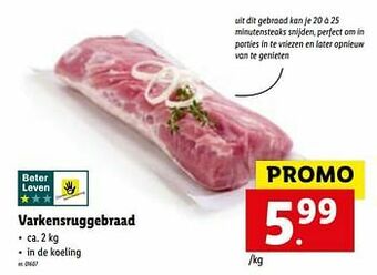 Lidl Varkensruggebraad aanbieding
