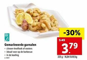 Lidl Gemarineerde garnalen aanbieding