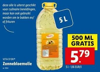 Lidl Zonnebloemolie aanbieding