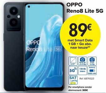 Carrefour Oppo reno8 lite 5G aanbieding