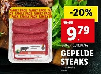 Lidl Gepelde steaks aanbieding