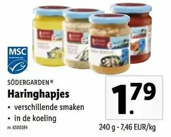 Lidl Haringhapjes aanbieding