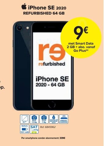 Carrefour Iphone SE 2020 refurbished 64GB aanbieding