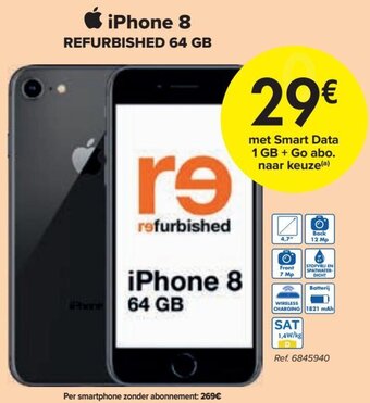 Carrefour Iphone 8 refurbished 64gb aanbieding
