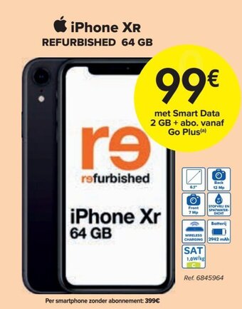 Carrefour Iphone Xr refurbished 64gb aanbieding