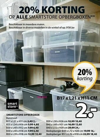 Jysk Smartstore opbergbox aanbieding